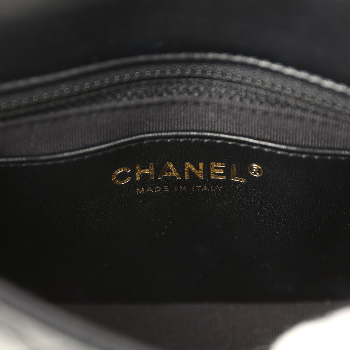 Pre-owned Chanel Heart Charms Mini Square Flap Bag Black Lambskin Enamel Light Gold Hardware