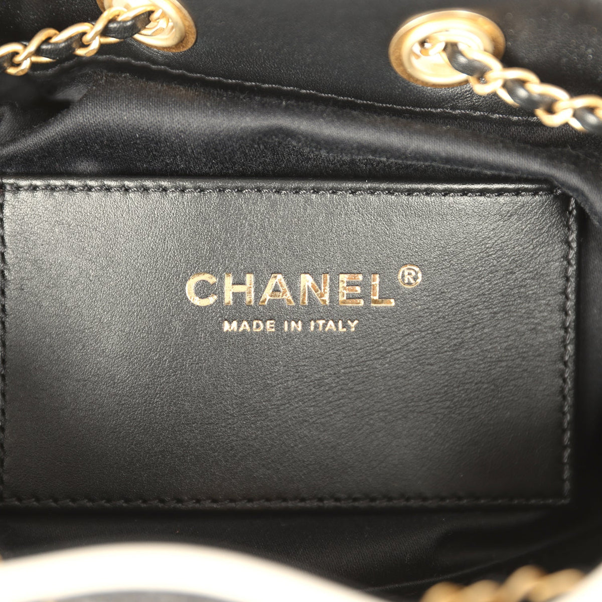 Chanel Mini 25 Hobo Bag Black Raffia and White Calfskin Antique Gold Hardware