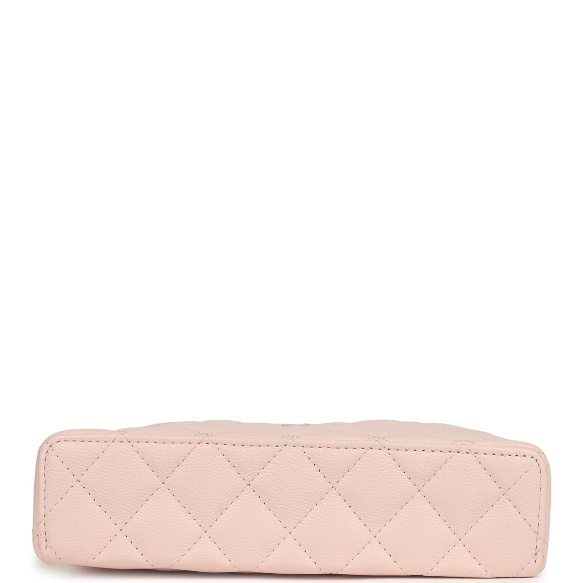 Chanel Top Handle Long Vanity Case with Chain Light Pink Shiny Caviar Light Gold Hardware