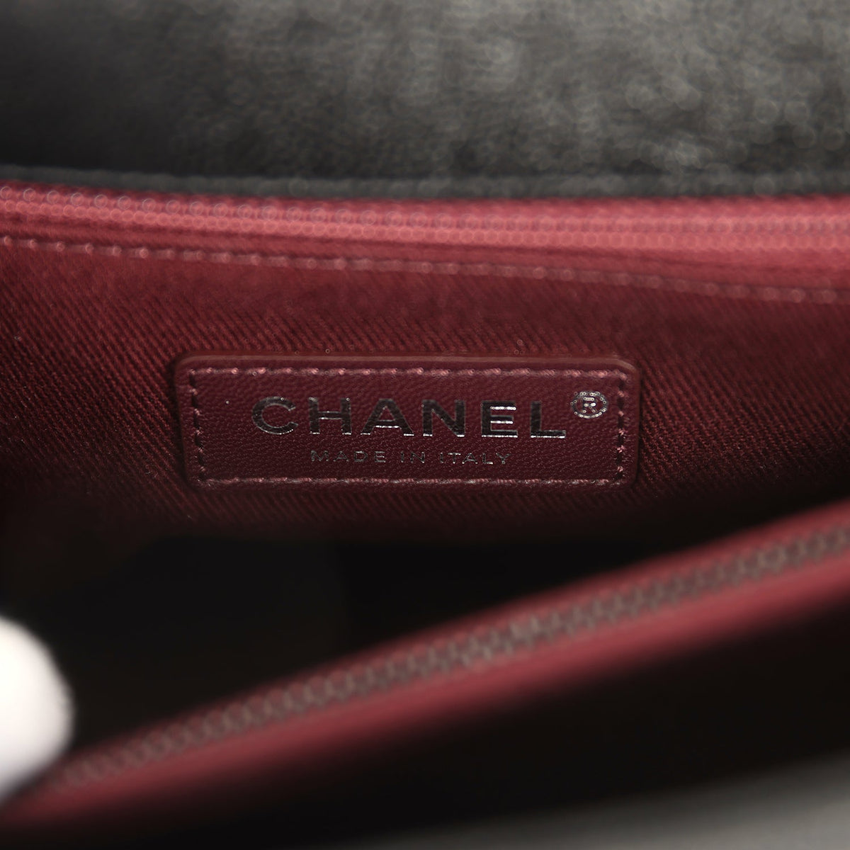 Chanel Medium Chevron Coco Handle So Black Shiny Caviar Black Hardware