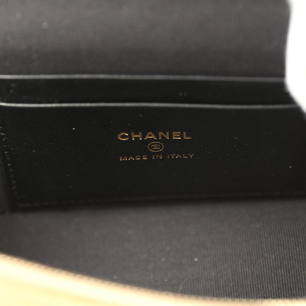 Chanel Coco Base Top Handle Long Vanity Case with Chain Brown Suede and Black Shiny Lambskin Antique Gold Hardware