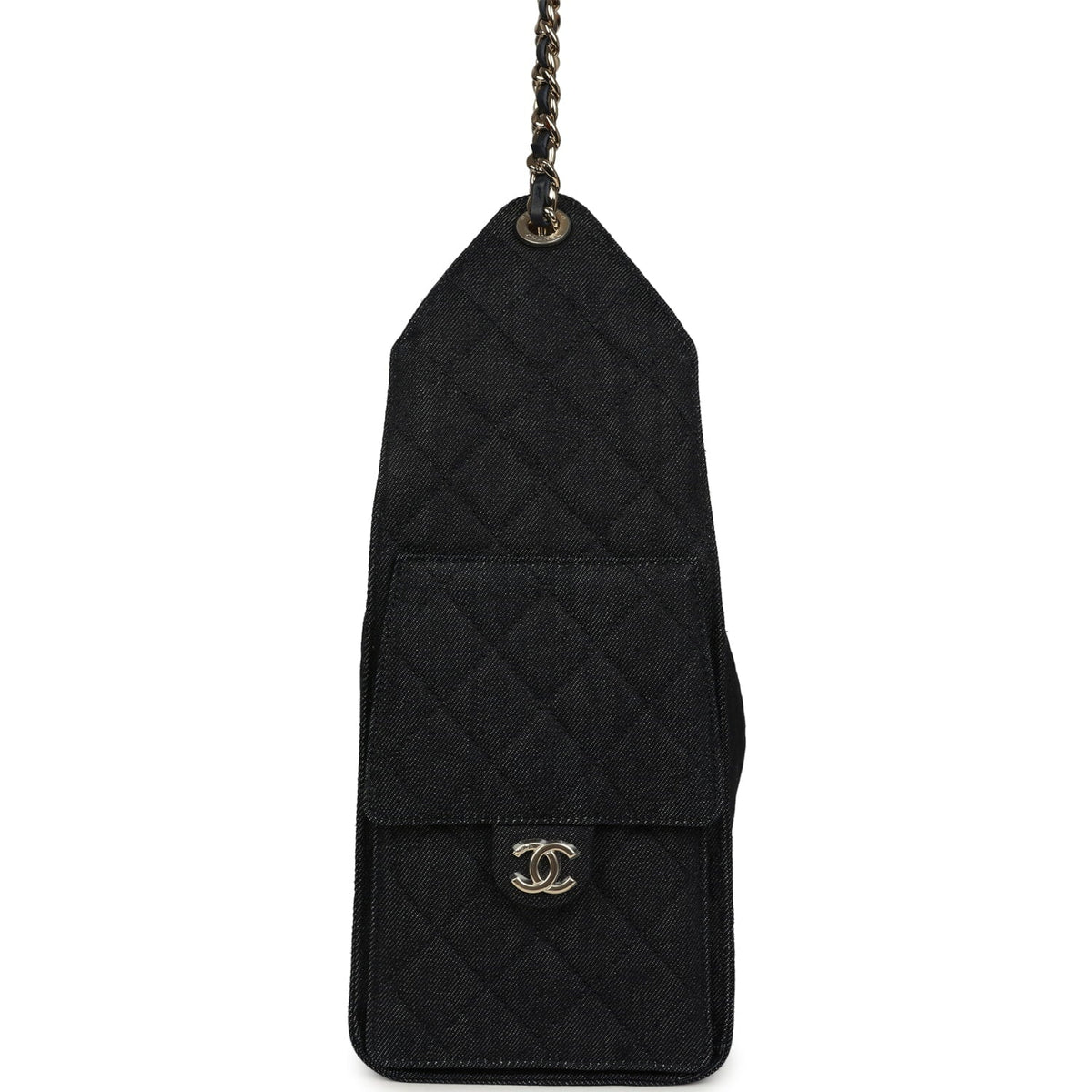 Chanel Medium 25 Hobo Bag Dark Denim Light Gold Hardware