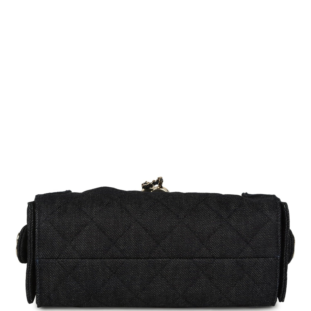 Chanel Mini 25 Hobo Bag Dark Blue Denim Light Gold Hardware
