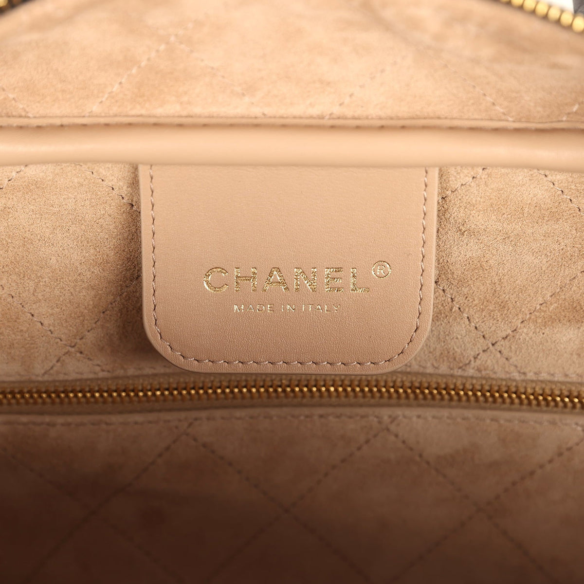 Chanel Large "Perfect Bowling" Bag Black Calfskin Gold Hardware