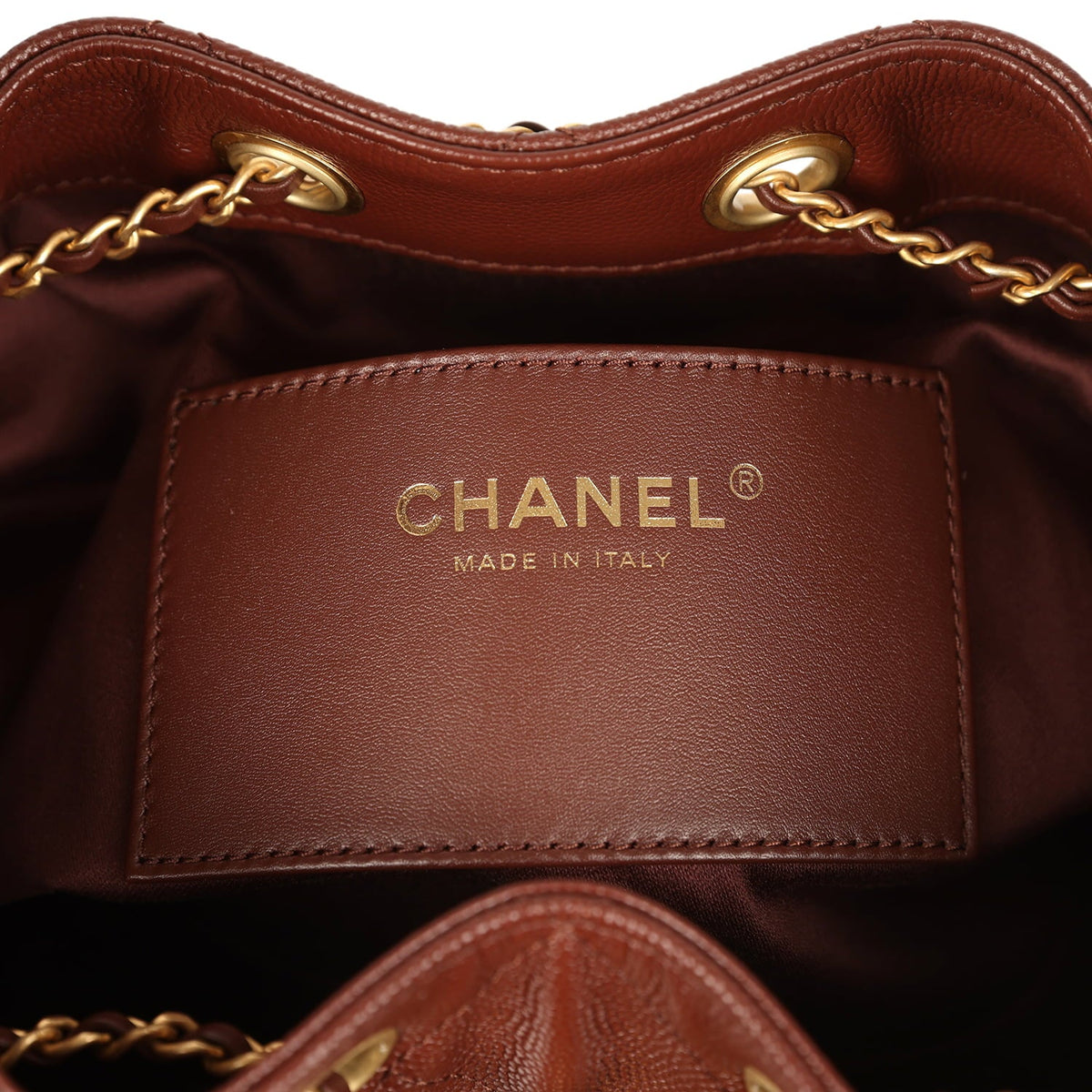 Chanel Small 25 Hobo Bag Brown Caviar Antique Gold Hardware