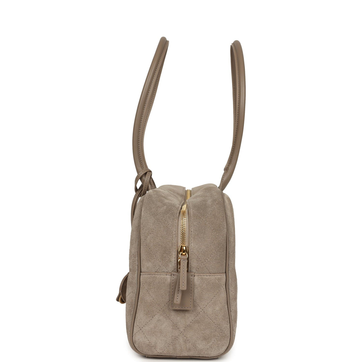 Chanel Large "Perfect Bowling" Bag Dark Beige Gold Hardware