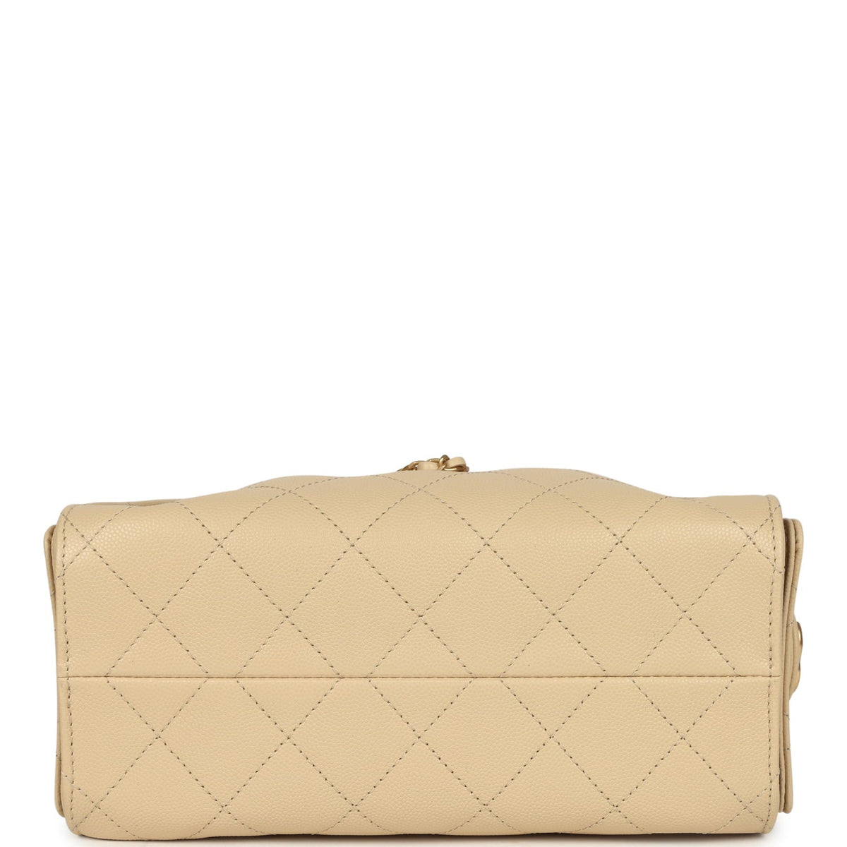 Chanel Mini 25 Hobo Bag Light Beige Caviar Antique Gold Hardware