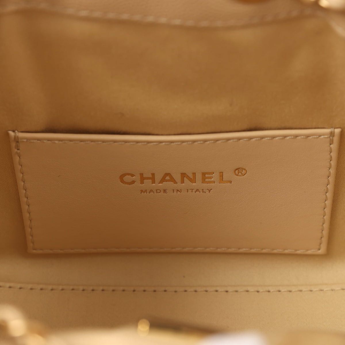 Chanel Mini 25 Hobo Bag Light Beige Caviar Antique Gold Hardware