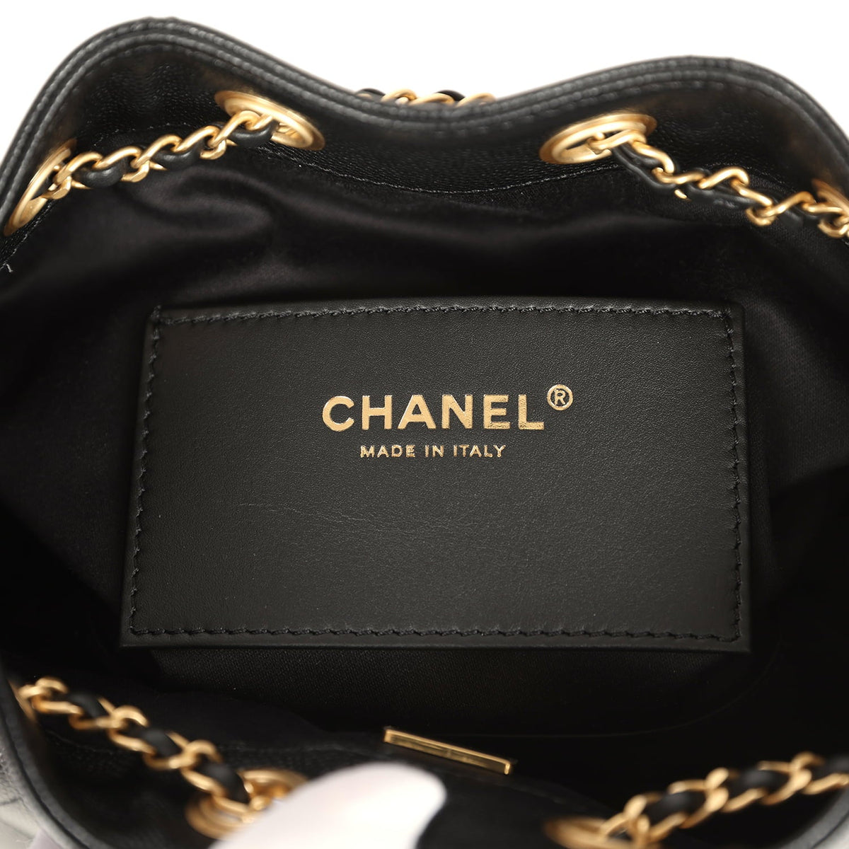 Chanel Mini 25 Hobo Bag Black Caviar Antique Gold Hardware