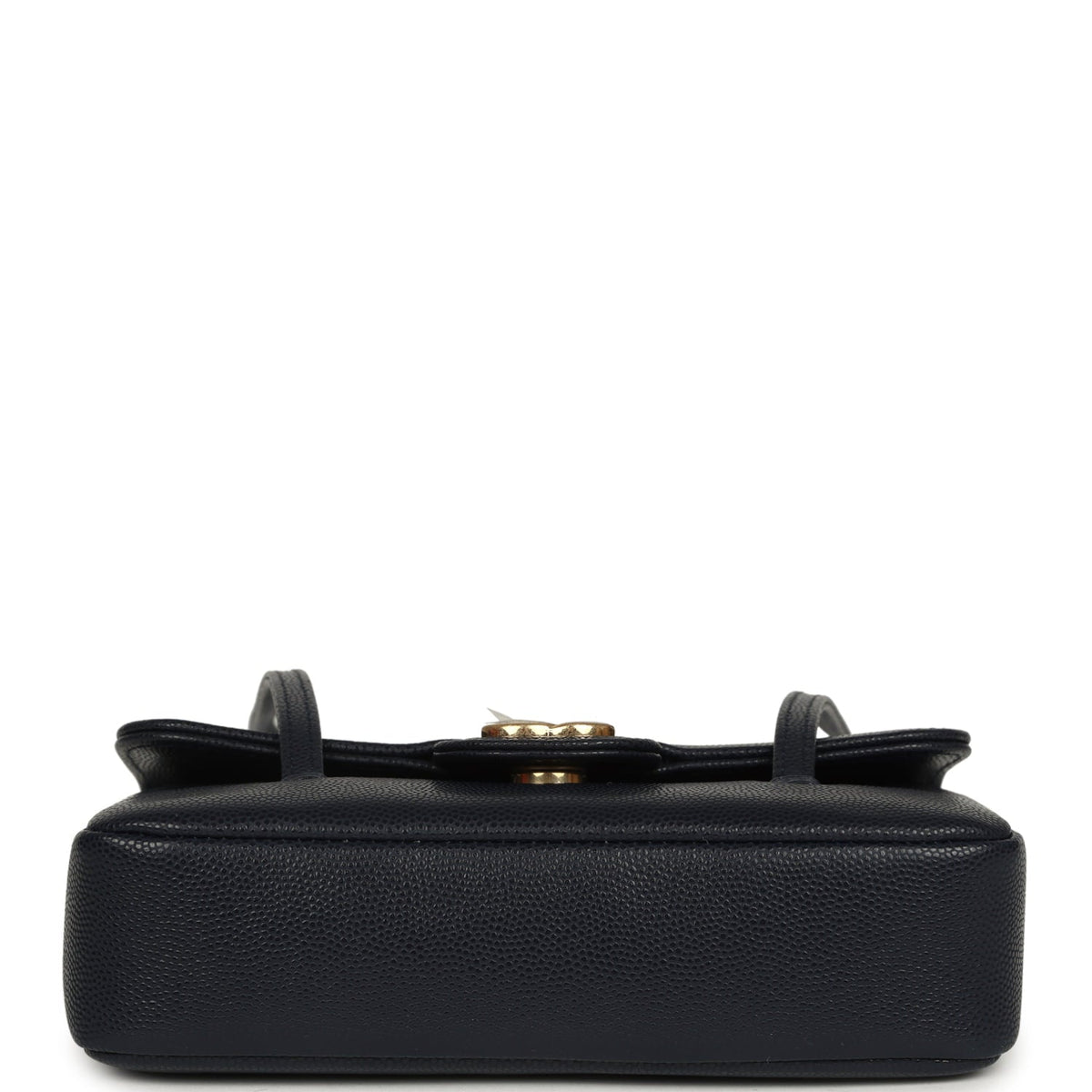 Chanel Mini Preppy Coco Clutch with Straps Navy Blue Shiny Caviar Brushed Gold Hardware