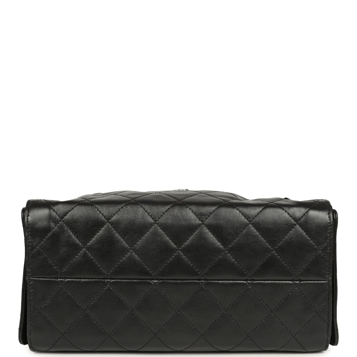 Chanel Small 25 Hobo Bag Black Shiny Aged Crumpled Calfskin Silver Hardware