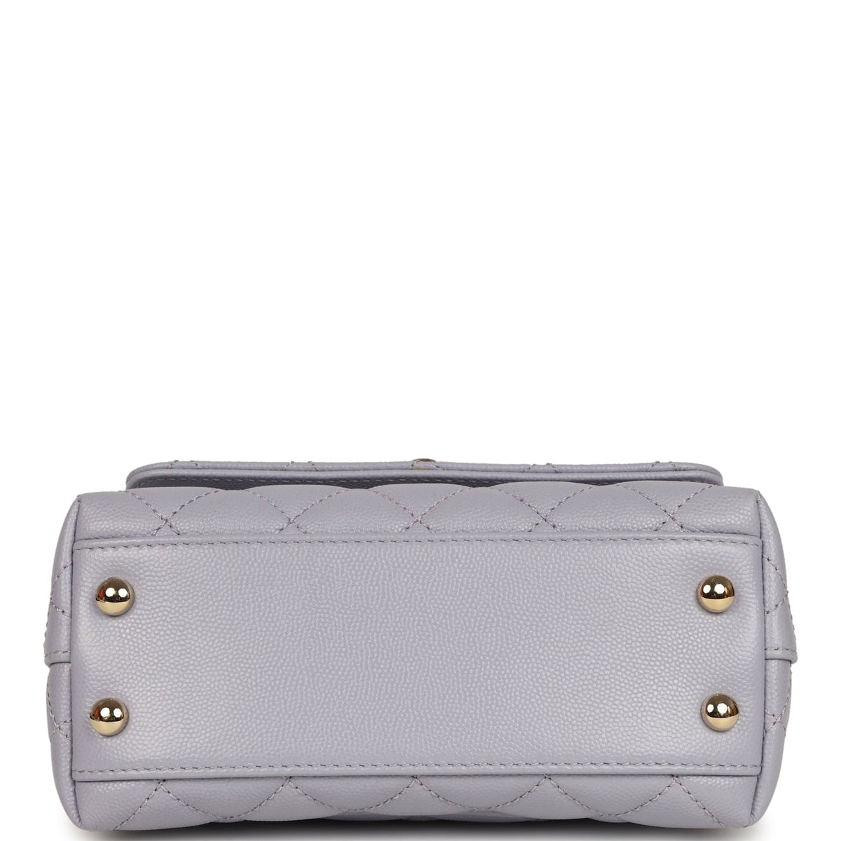 Chanel Micro Coco Top Handle Flap Light Purple Shiny Caviar Light Gold Hardware