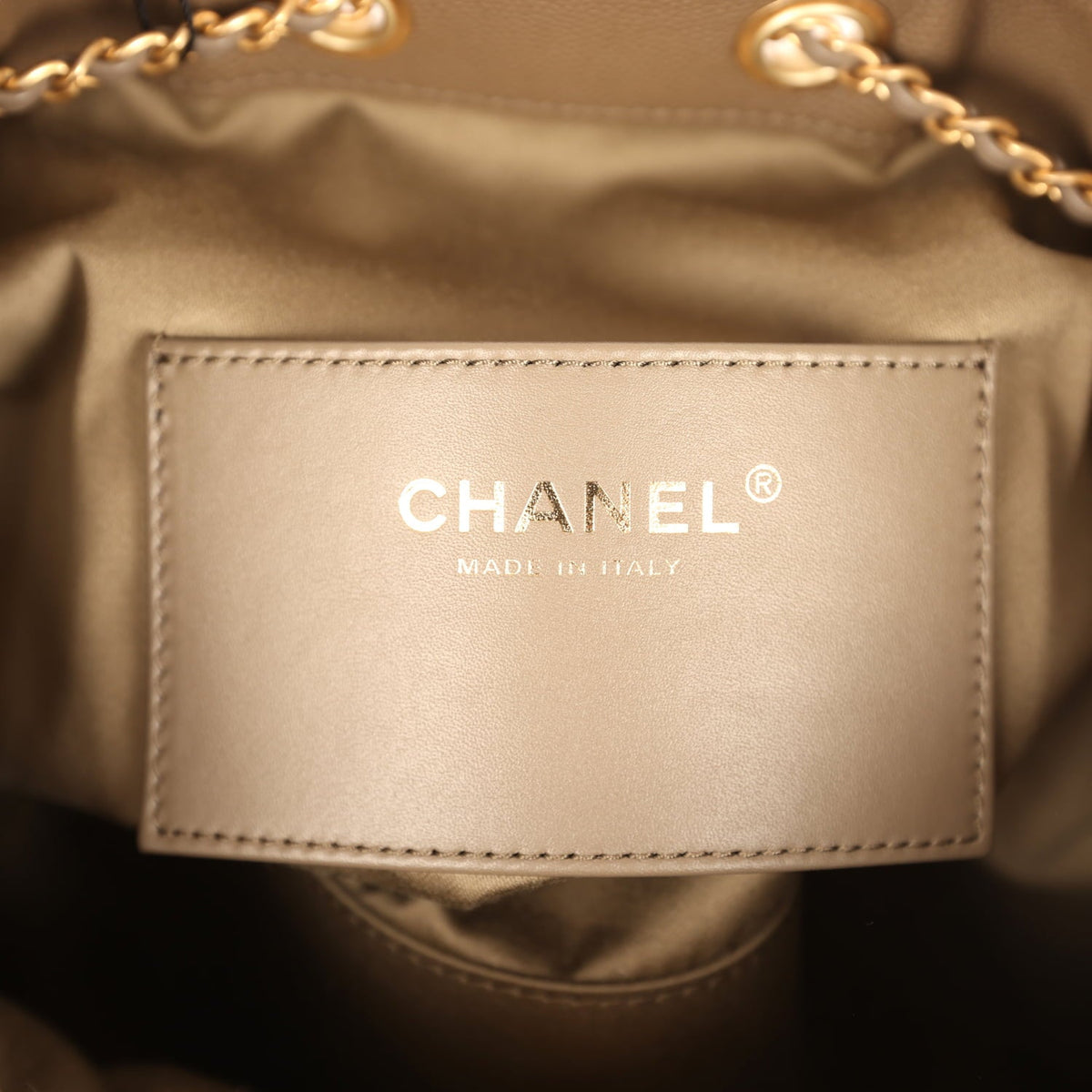 Chanel Small 25 Hobo Bag Dark Khaki Caviar Antique Gold Hardware