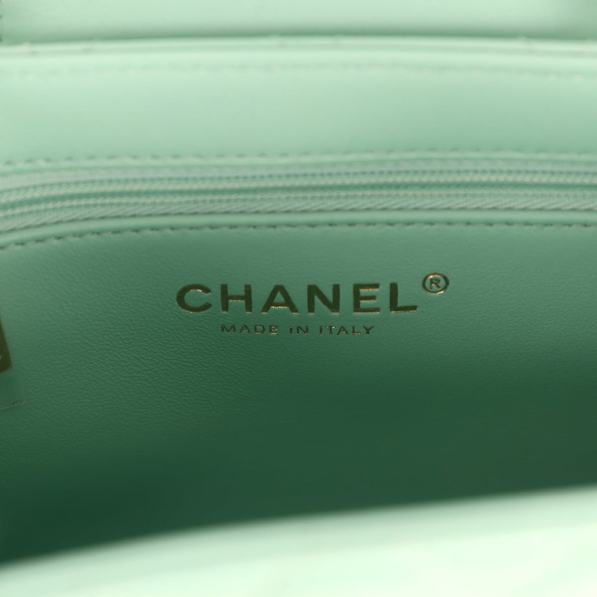 Chanel Small Fringe Kelly Green Lambskin Gold Hardware