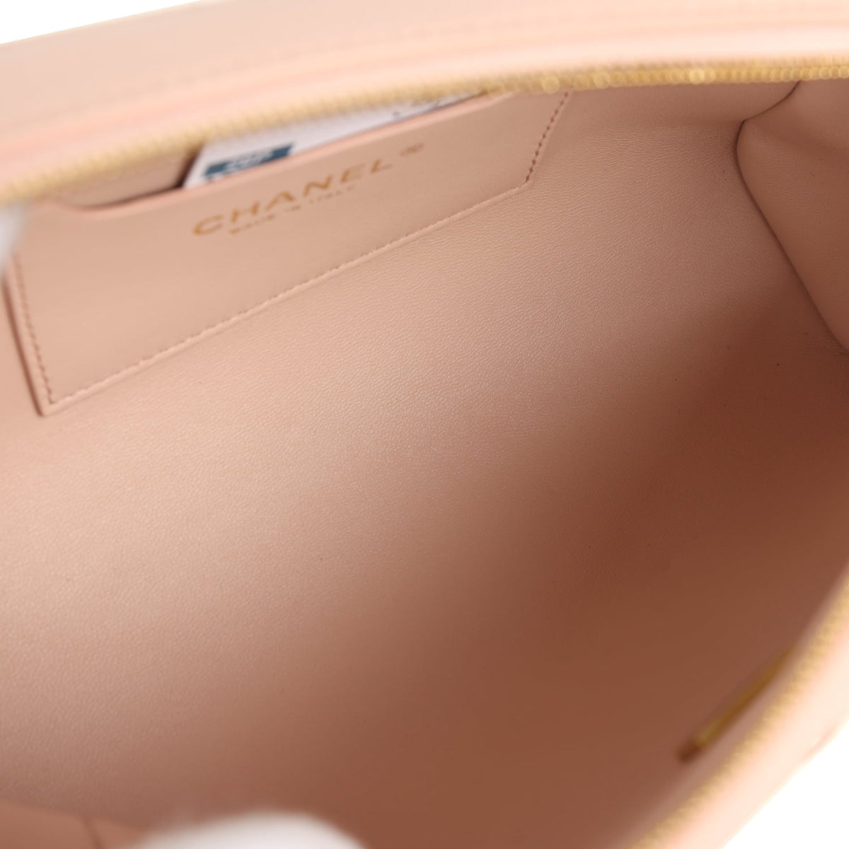 Chanel Small Bowling Clutch with Chain Straps Pink Shiny Caviar Light Gold Hardware