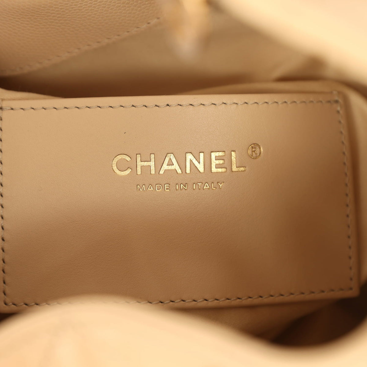 Chanel Medium 25 Hobo Bag Light Beige Caviar Antique Gold Hardware