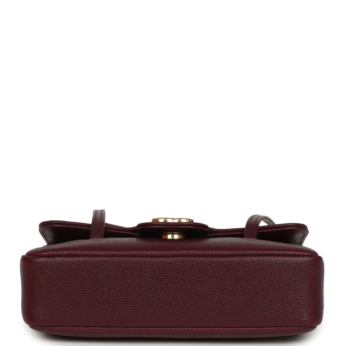 Chanel Mini Preppy Coco Clutch with Straps Dark Burgundy Shiny Caviar Brushed Gold Hardware