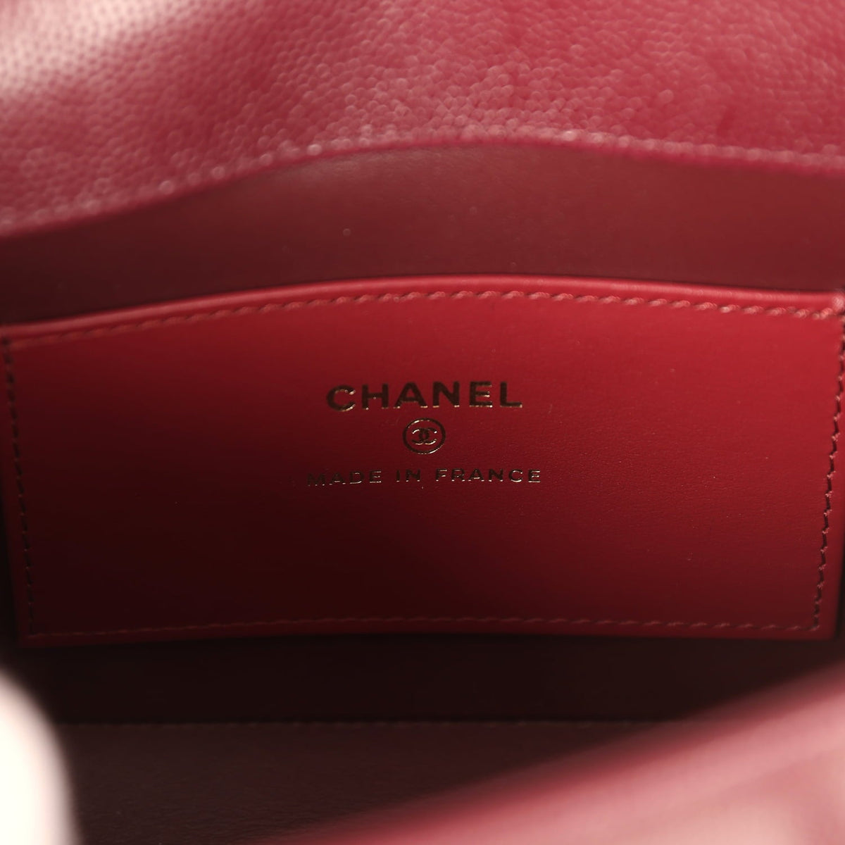 Chanel Mini Preppy Coco Clutch with Straps Dark Burgundy Shiny Caviar Brushed Gold Hardware