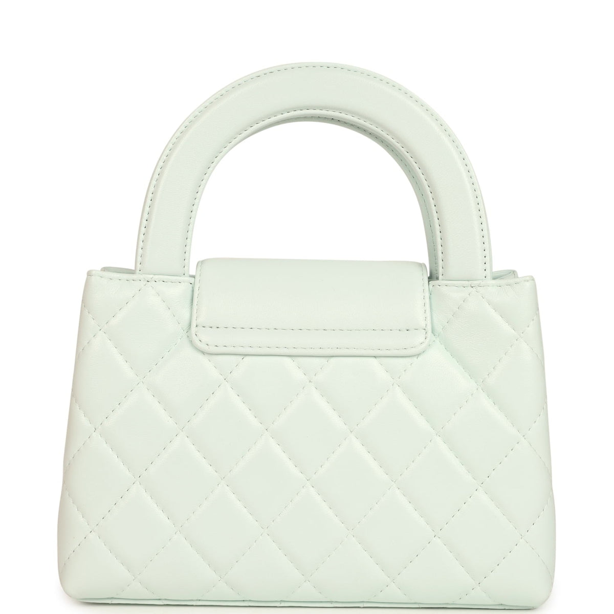 Chanel Small Kelly Shopper Mint Shiny Lambskin Brushed Gold Hardware