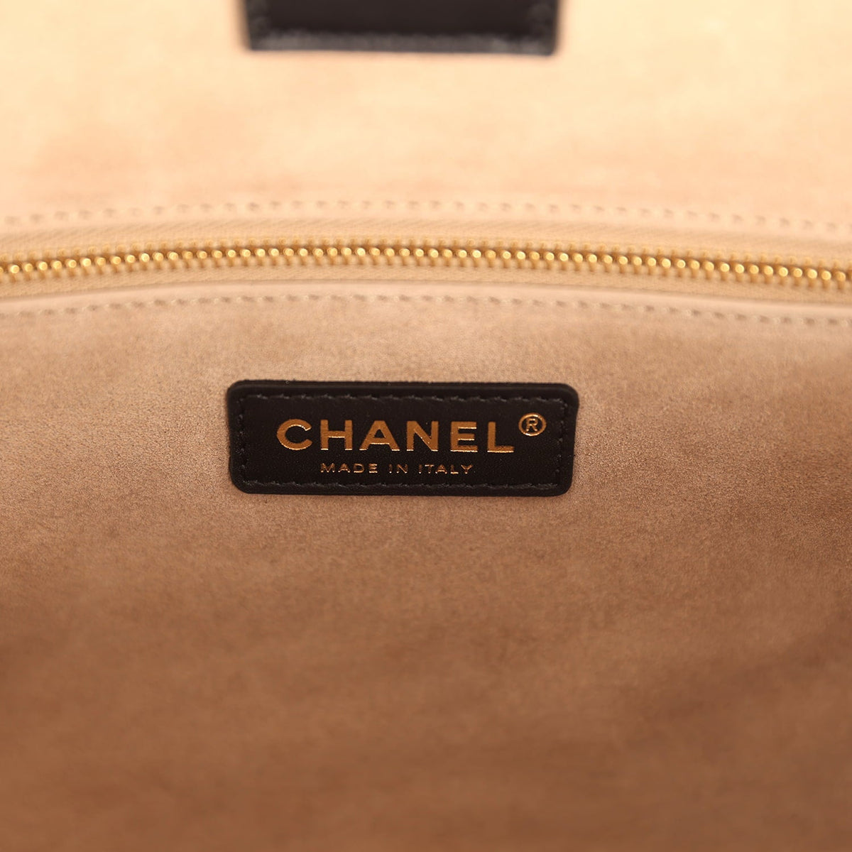 Chanel Small Cerf Shopping Bag Black Calfskin Gold Hardware