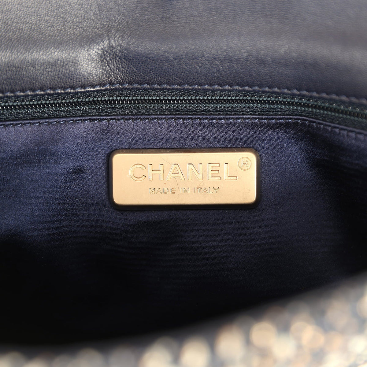 Chanel Small Westminster Pearl Flap Bag Black, Gold, White Tweed Brushed Gold Hardware