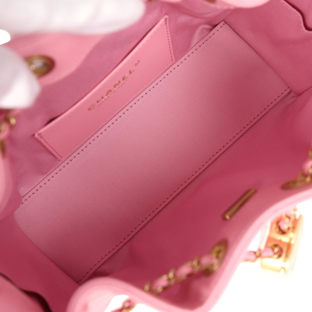 Chanel Mini 25 Hobo Bag Pink Caviar Antique Gold Hardware