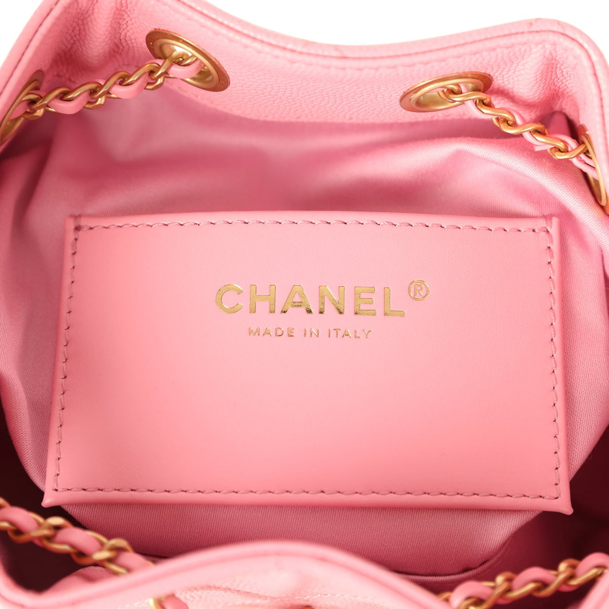 Chanel Mini 25 Hobo Bag Pink Caviar Antique Gold Hardware