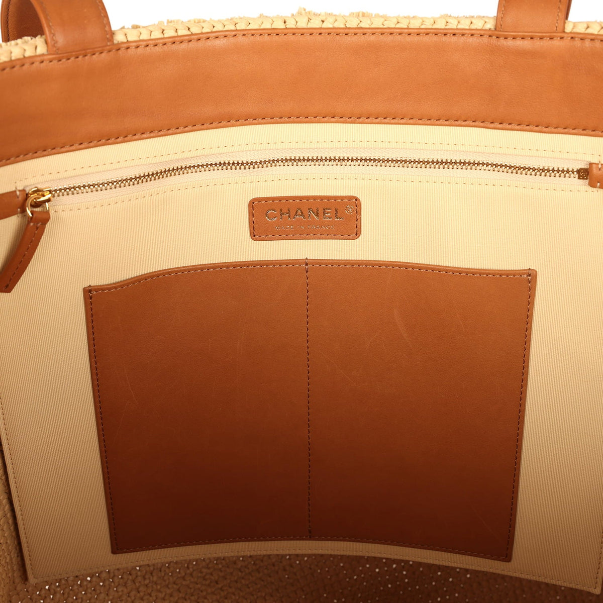 Chanel Coco Beach Maxi "Fluffy" Shopping Tote Light Beige Raffia and Calfskin Gold Hardware