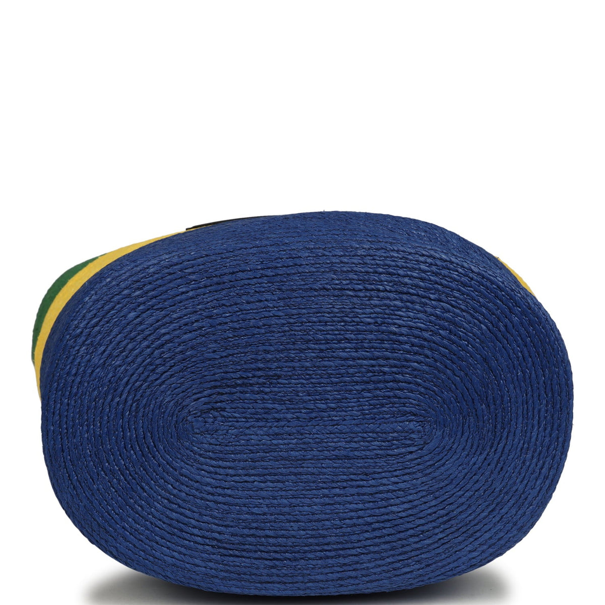Chanel Maxi Coco Beach Large Shopping Bag Green, Yellow, Blue Raffia and Black Calfskin