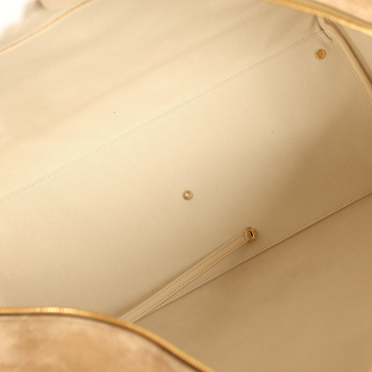 Chanel Maxi "Perfect Bowling" Bag Dark Beige Suede Gold Hardware