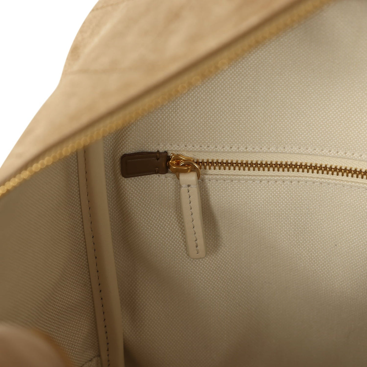 Chanel Maxi "Perfect Bowling" Bag Dark Beige Suede Gold Hardware