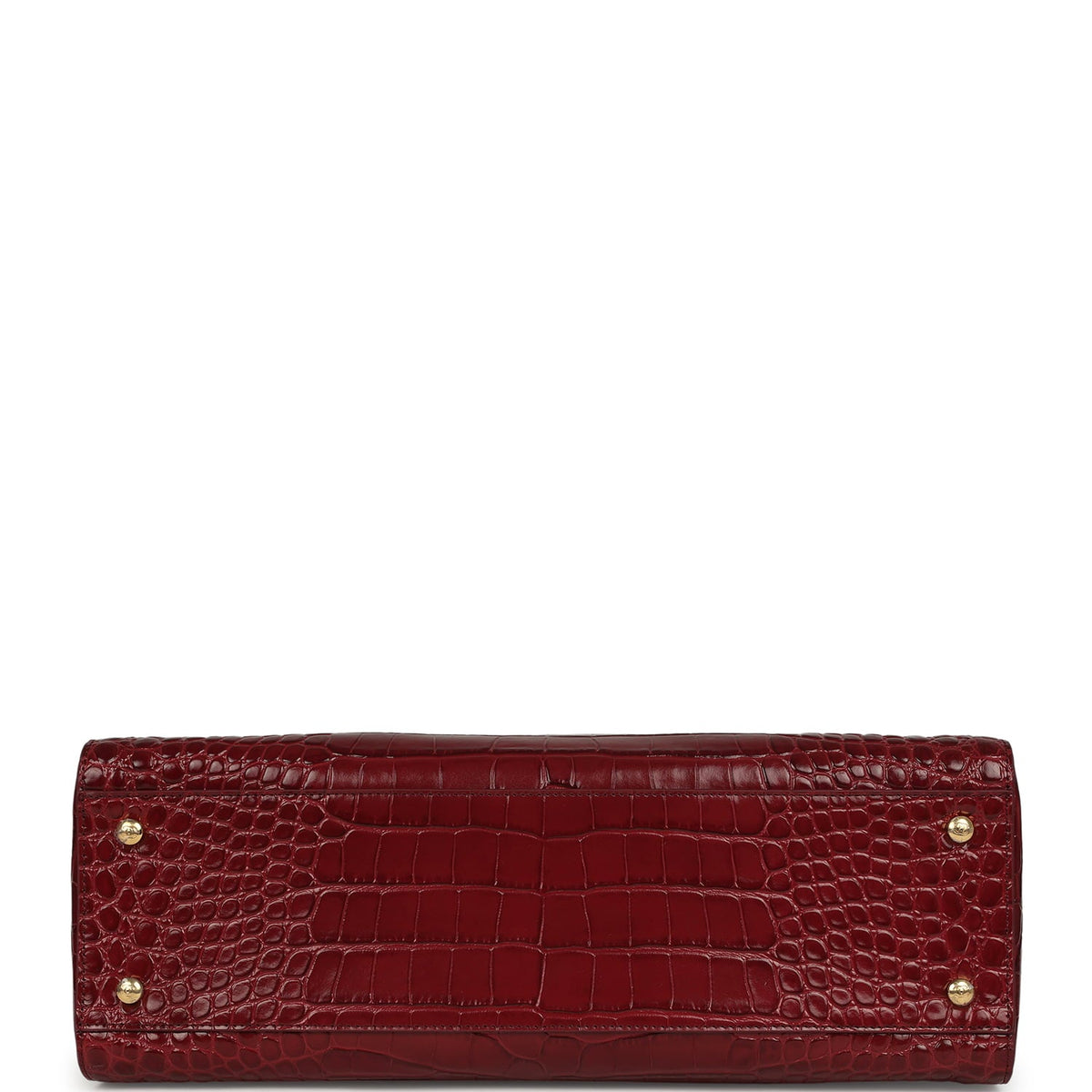 Chanel Small Cerf Shopping Bag Burgundy Croc Embossed Calfskin Gold Hardware