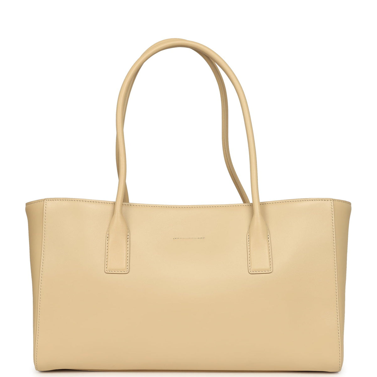 Chanel Small Cerf Shopping Bag Beige Calfskin Gold Hardware