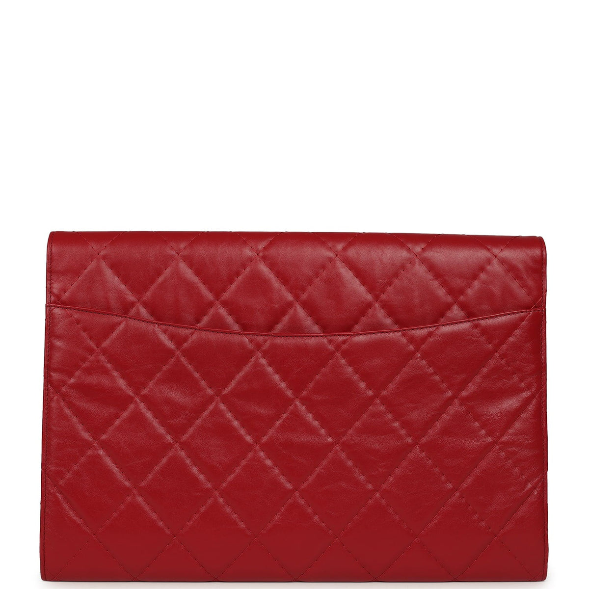 Chanel XXL CC Clutch Red Shiny Crumpled Calfskin Gold Hardware