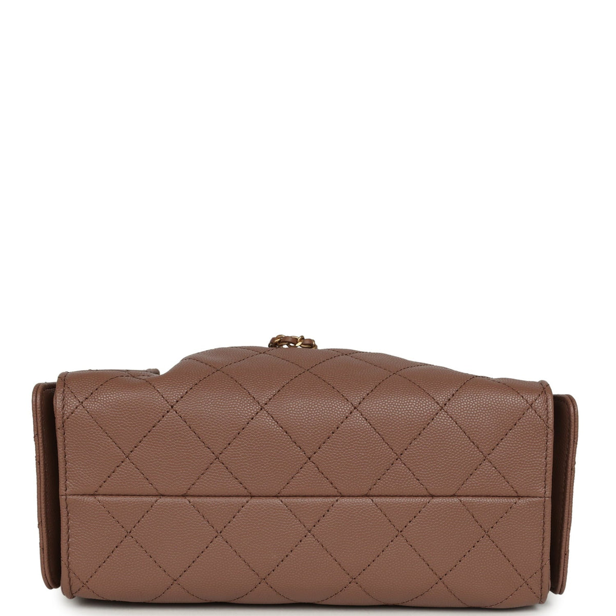 Chanel Mini 25 Hobo Bag Brown Caviar Antique Gold Hardware