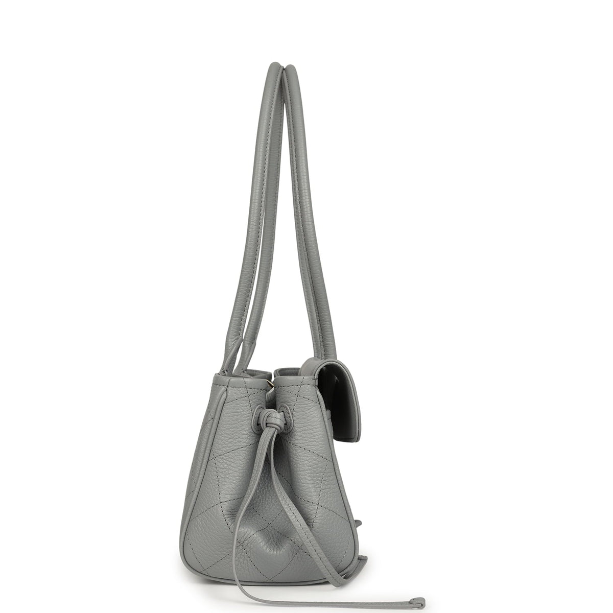 Chanel Small "Urban Essential" East West Shopping Tote Light Grey Caviar Gold Hardware