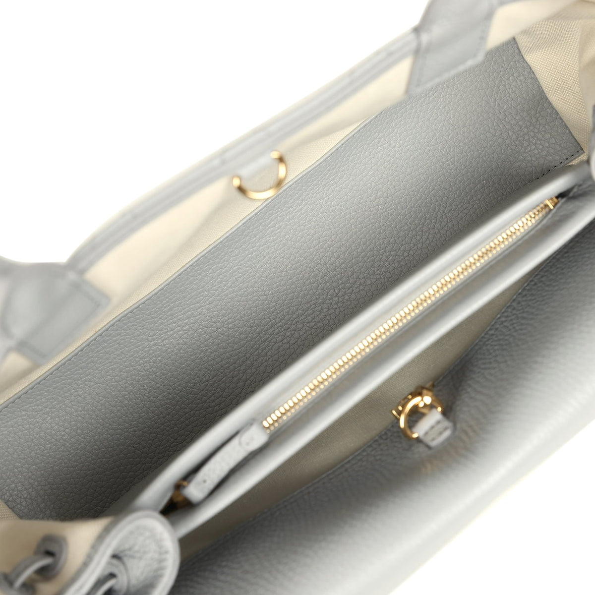 Chanel Small "Urban Essential" East West Shopping Tote Light Grey Caviar Gold Hardware