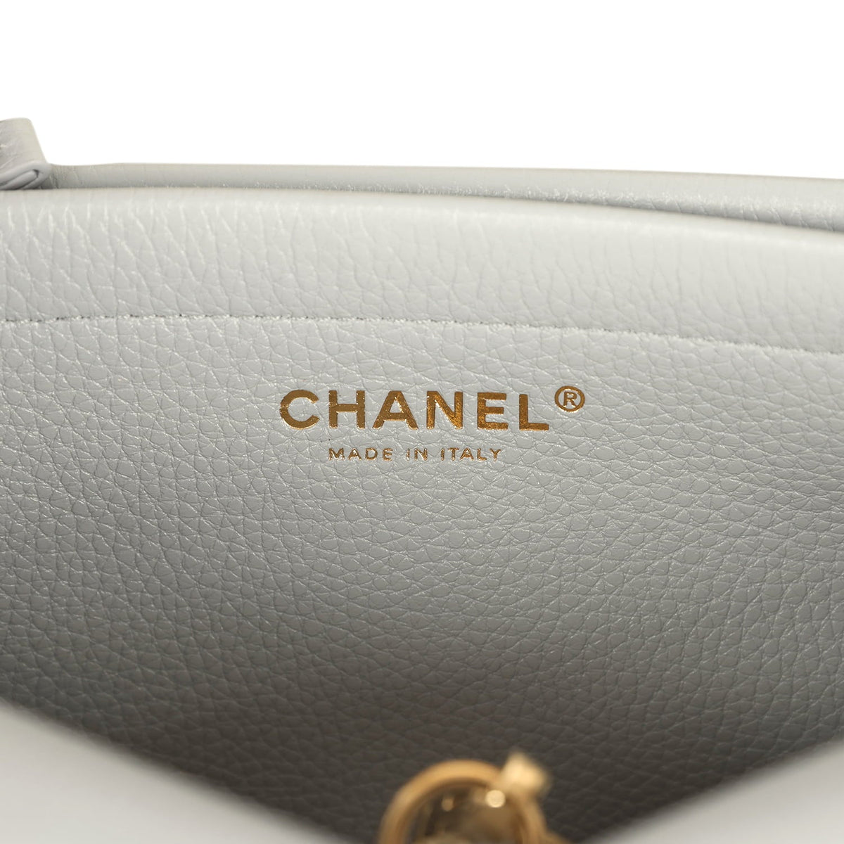 Chanel Small "Urban Essential" East West Shopping Tote Light Grey Caviar Gold Hardware