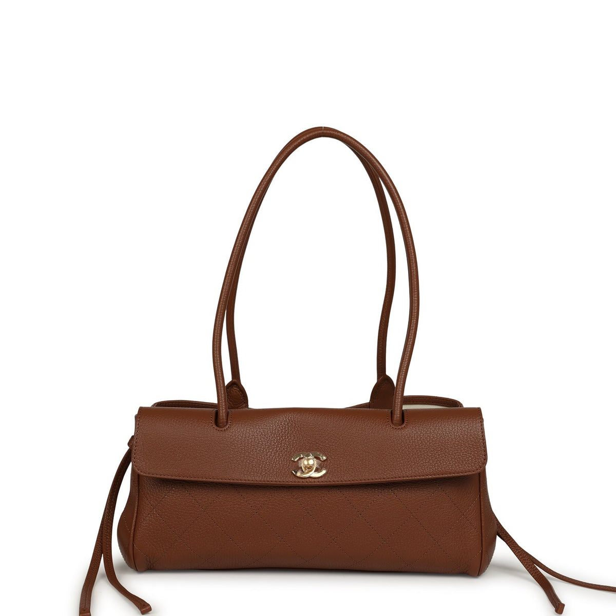Chanel Small "Urban Essential" East West Shopping Tote Brown Caviar Gold Hardware