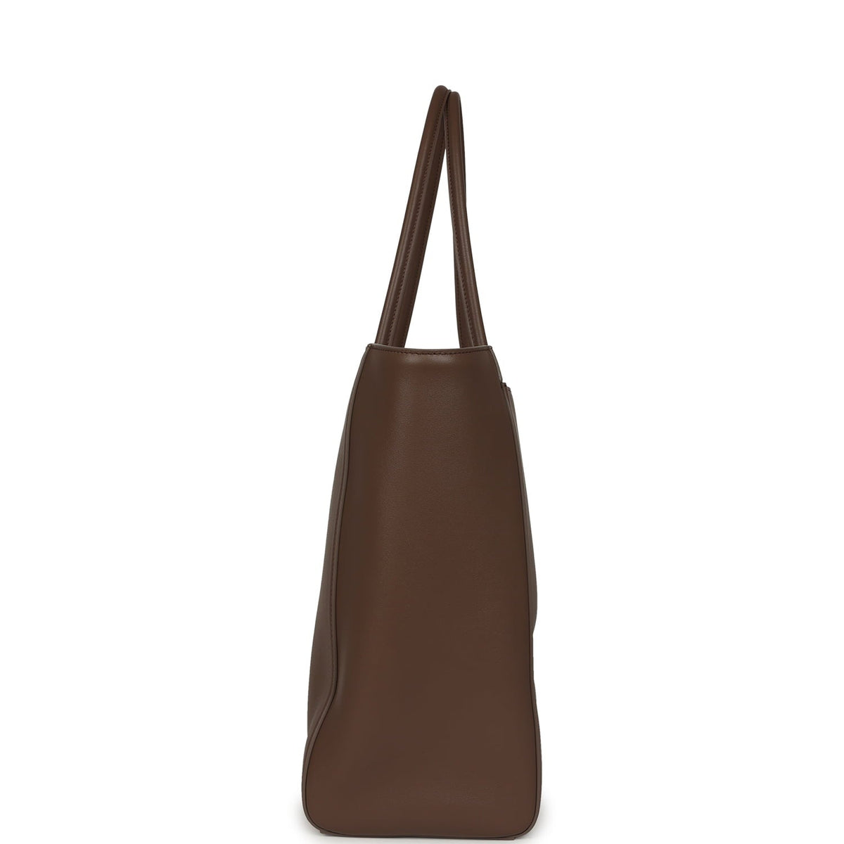 Chanel Large Cerf Shopping Bag Brown Calfskin Gold Hardware