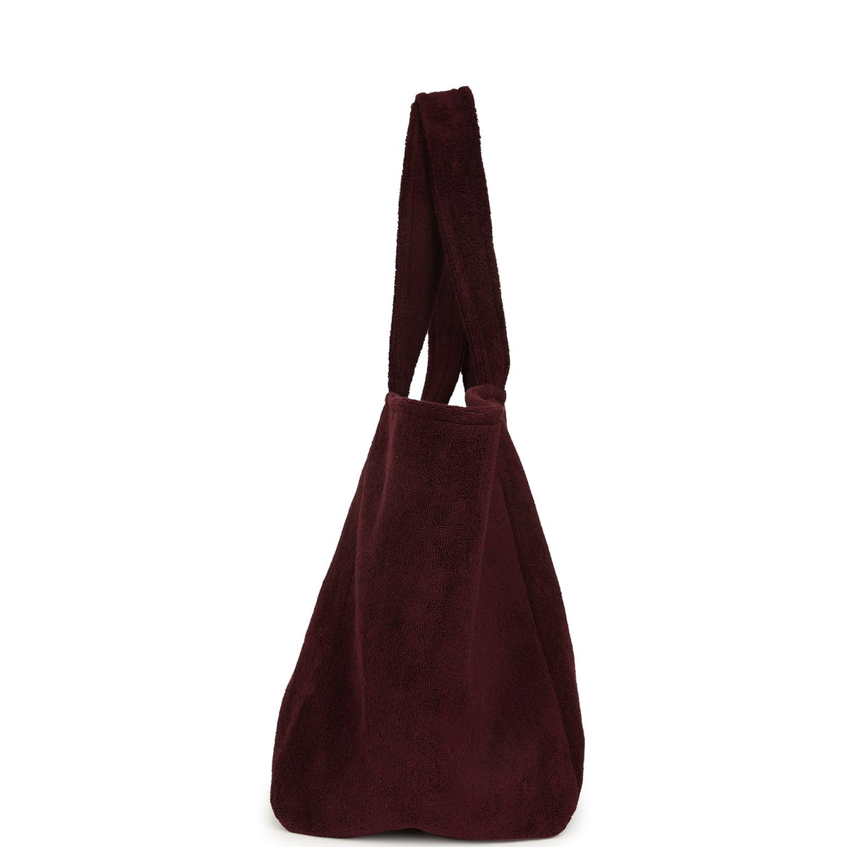 Chanel Coco Beach CC Beach Tote Bag & Towel Set Burgundy Terry Silver Hardware