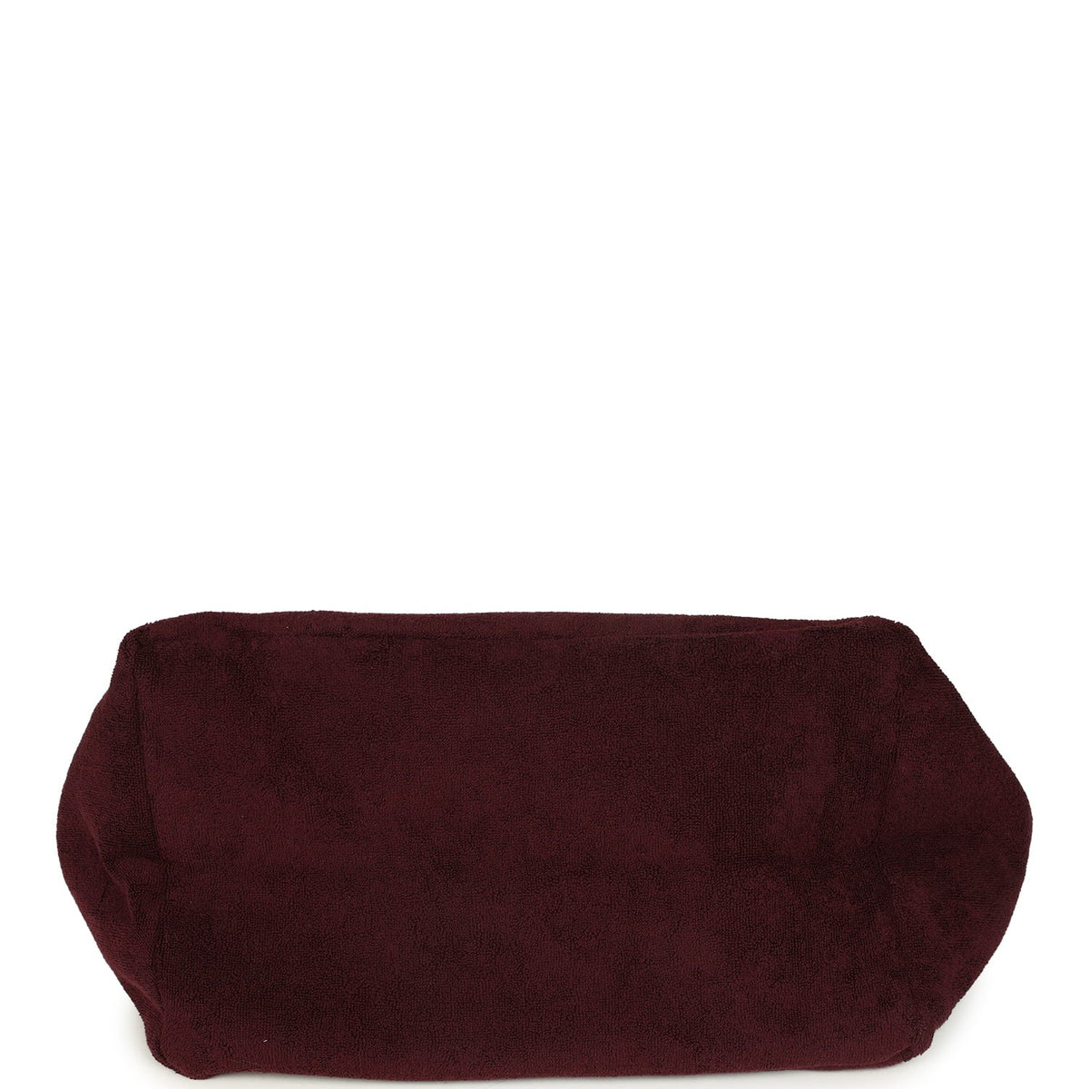 Chanel Coco Beach CC Beach Tote Bag & Towel Set Burgundy Terry Silver Hardware