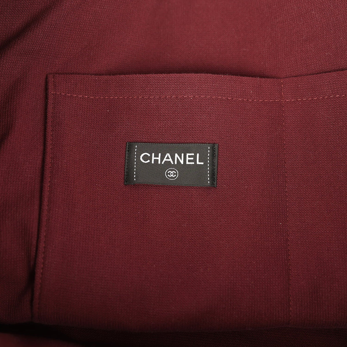 Chanel Coco Beach CC Beach Tote Bag & Towel Set Burgundy Terry Silver Hardware