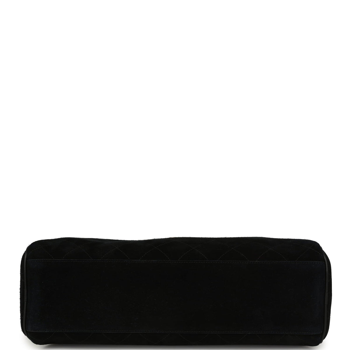 Chanel Large "Perfect Bowling" Bag Black Suede Gold Hardware