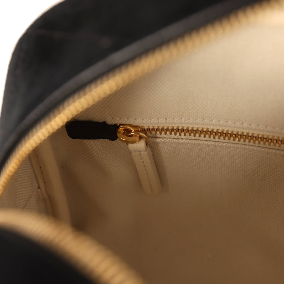 Chanel Large "Perfect Bowling" Bag Black Suede Gold Hardware