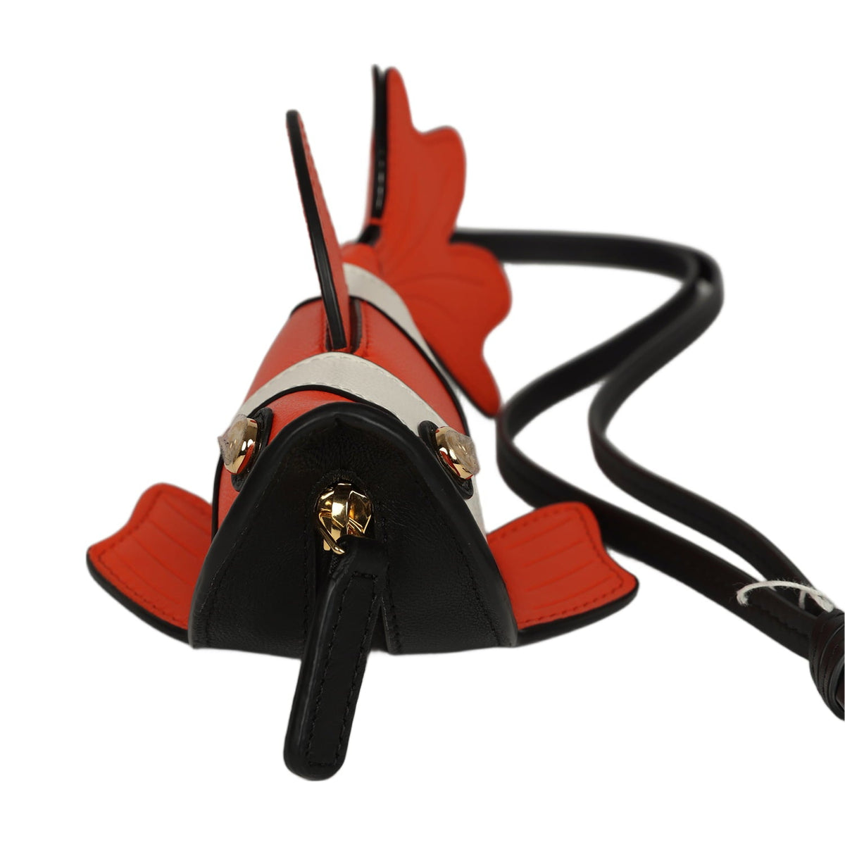 Chanel Coco Beach Mini Clownfish Bag Charm Orange, White, Black Lambskin Gold Hardware