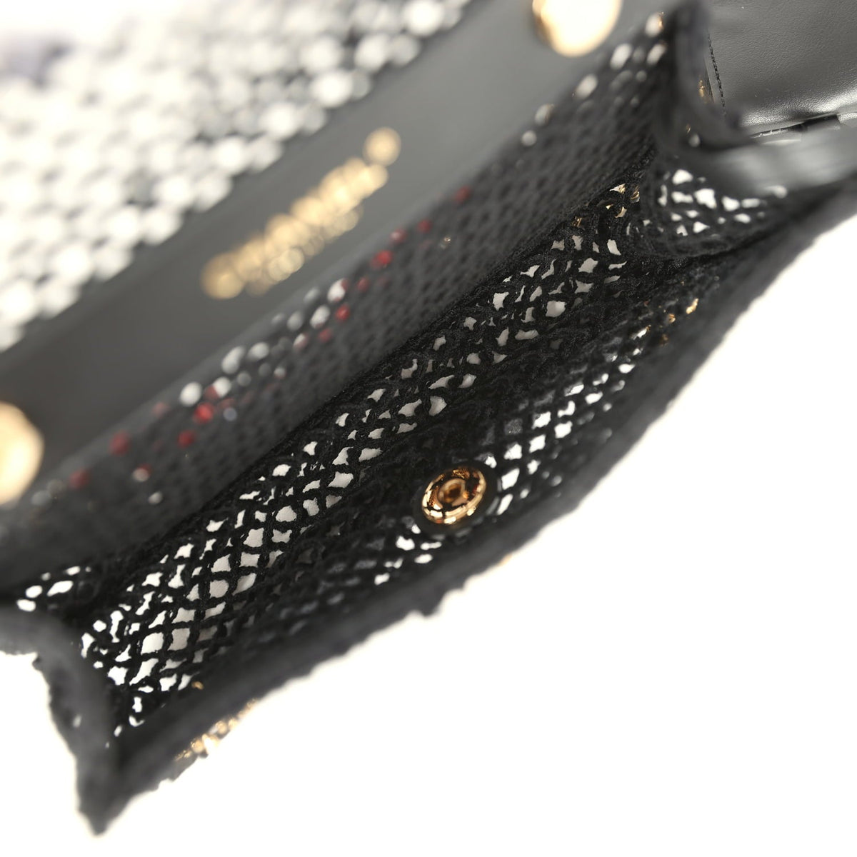 Chanel Small Coco Beach Macrame Charms Flap Bag Black Mesh Gold Hardware