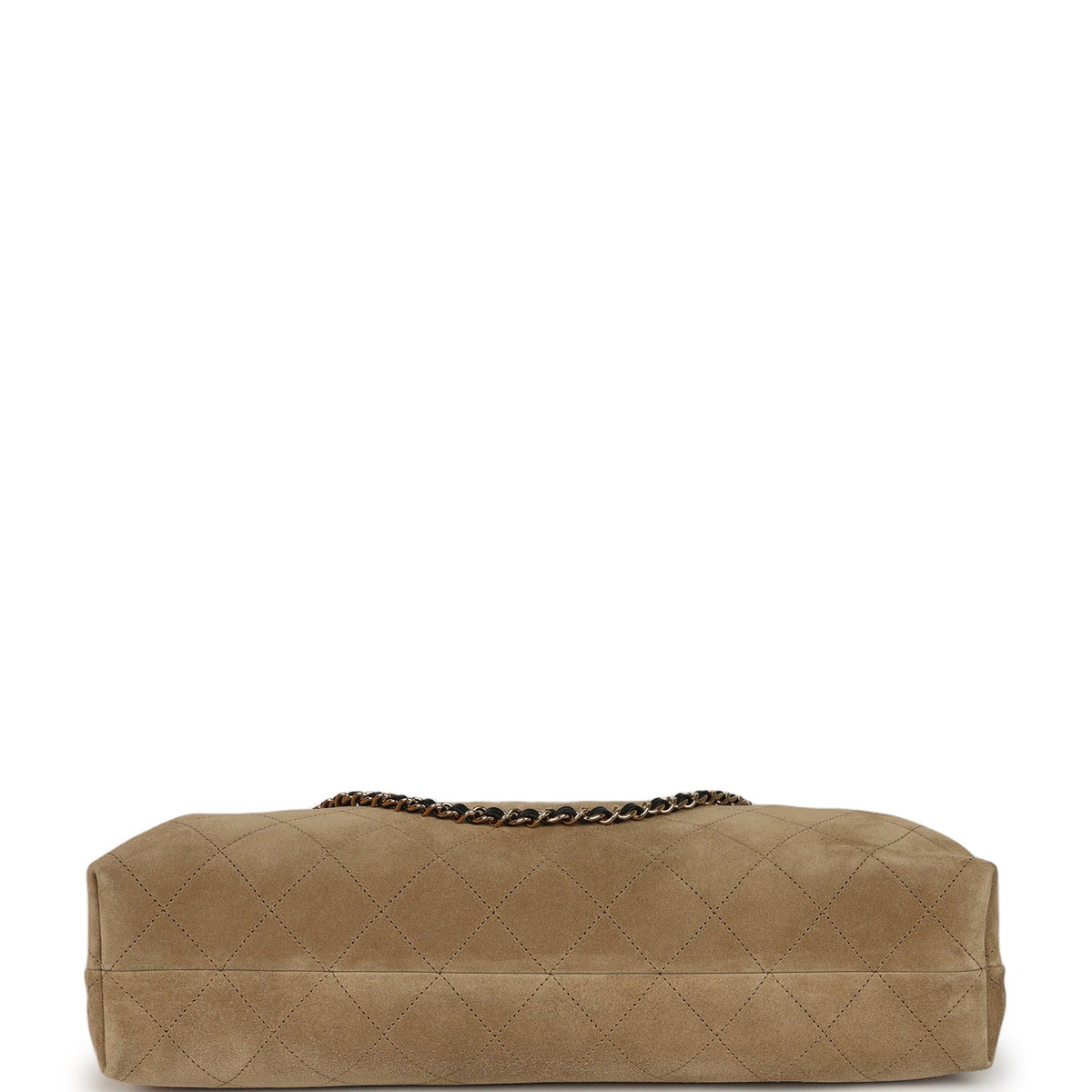 Chanel Large "Eyes on You" CC Shopping Bag Dark Beige Suede Gold Hardware