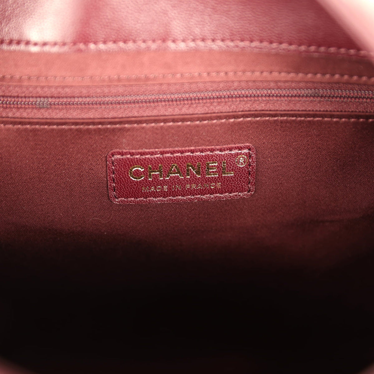 Chanel Maxi Hobo Shoulder Bag Dark Burgundy Lambskin Light Gold Hardware