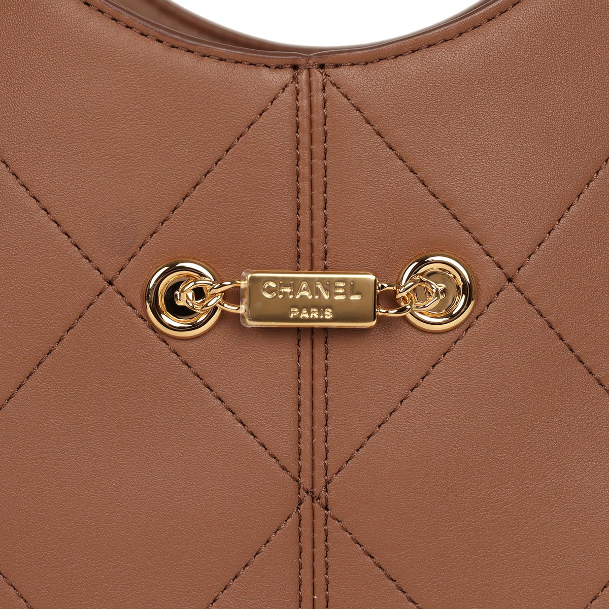 Chanel Daily Trendy Shopping Bag Brown Calfskin Gold Hardware